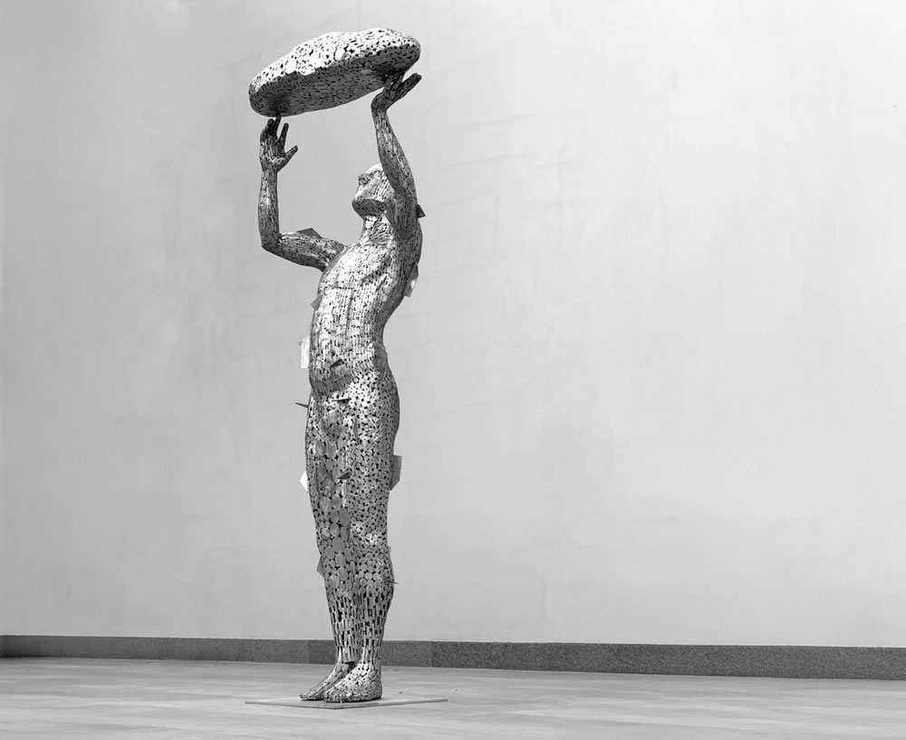 He Dares to Dream, 2.75m Height, 1.06m width, 0.8m depth, Stainless Steel, 2019
